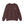 A dark heathered brown crewneck sweatshirt with a small white shield logo on the left chest, displayed flat against a solid white background.