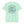 Mint green t-shirt with 'Love & Serve' design on a white background