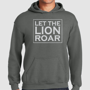 Let The Lion Roar Christian Hoodies Charcoal Gray Hooded Sweatshirt