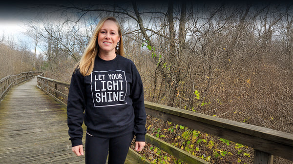 Let Your Light Shine Christian Sweatshirts Women's Hero Image